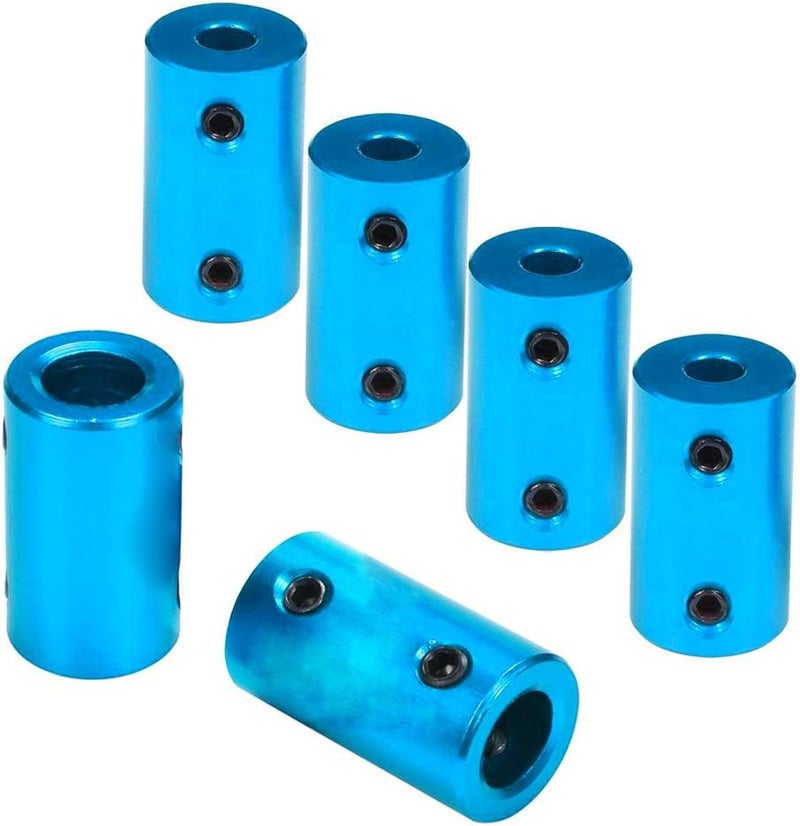 Treehobby 6Pack Aluminium Alloy Shaft Coupling Rigid Stepper Motor Wheel Coupler Joint Connector for DIY Car Boat Airplane 3D Printers, 6mm to 6mm - Image 2